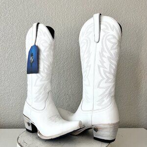 Lane MEGAN MORONEY Smokeshow Womens Cowboy Boots 8.5 White Western Cowgirl Tall